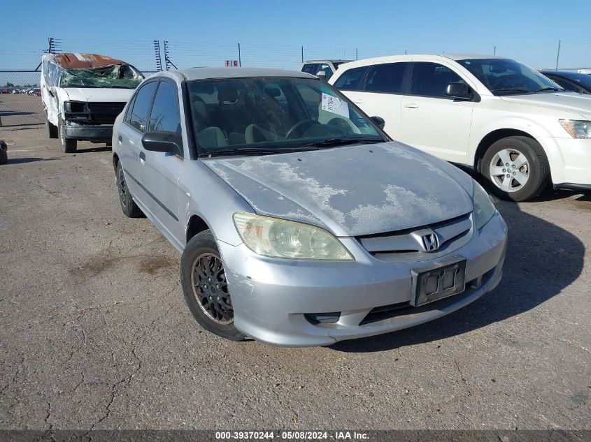 2004 Honda Civic Vp VIN: 2HGES16364H553522 Lot: 39370244