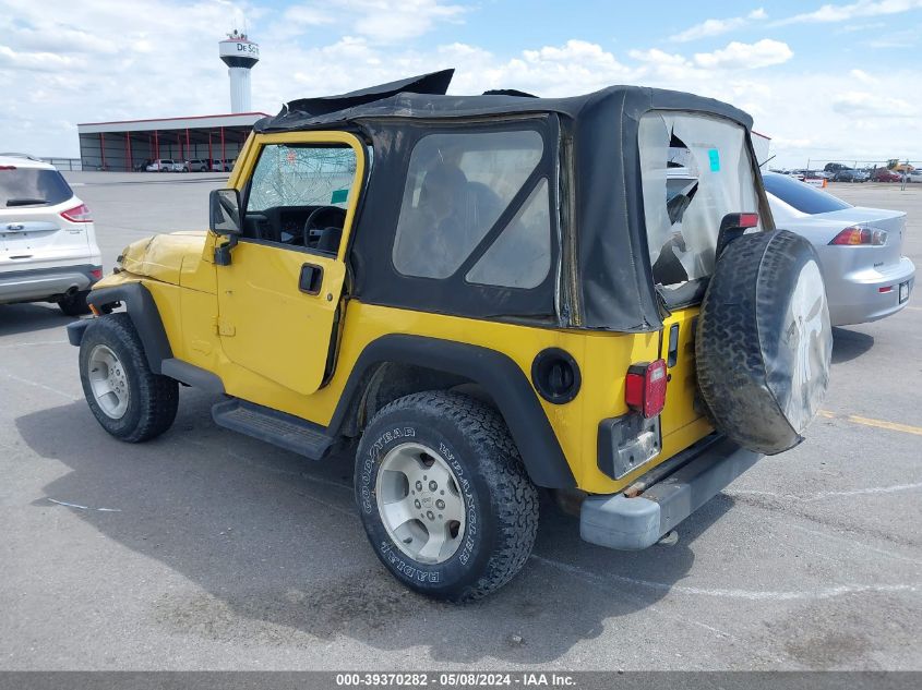 2001 Jeep Wrangler Sport VIN: 1J4FA49S11P354549 Lot: 39370282