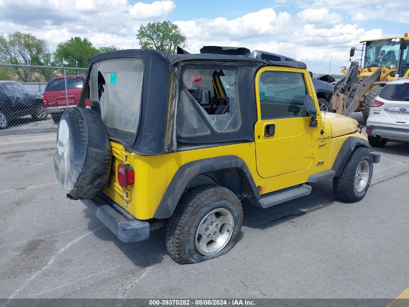 2001 Jeep Wrangler Sport VIN: 1J4FA49S11P354549 Lot: 39370282