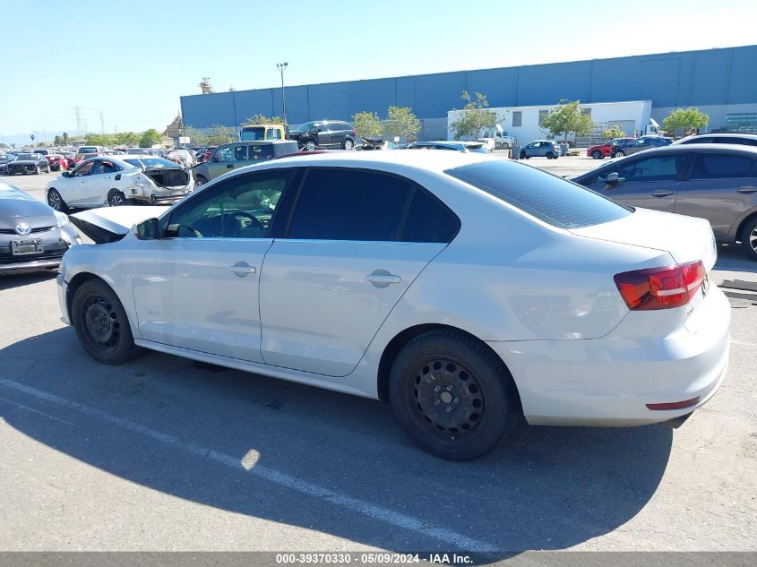 2017 Volkswagen Jetta 1.4T S VIN: 3VW2B7AJ8HM387230 Lot: 39370330