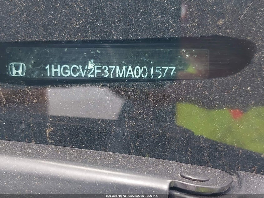 2021 Honda Accord Sport 2.0T VIN: 1HGCV2F37MA001529 Lot: 39370373