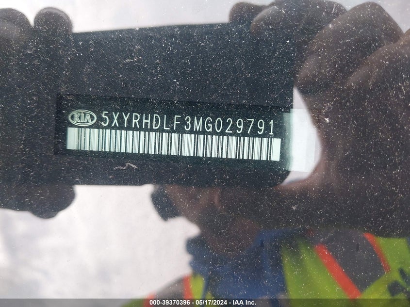 2021 Kia Sorento Ex VIN: 5XYRHDLF3MG029791 Lot: 39370396