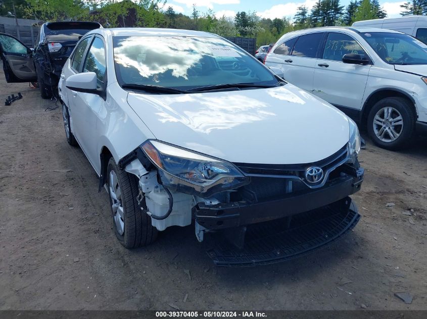 2016 Toyota Corolla Le VIN: 2T1BURHE3GC619550 Lot: 39370405