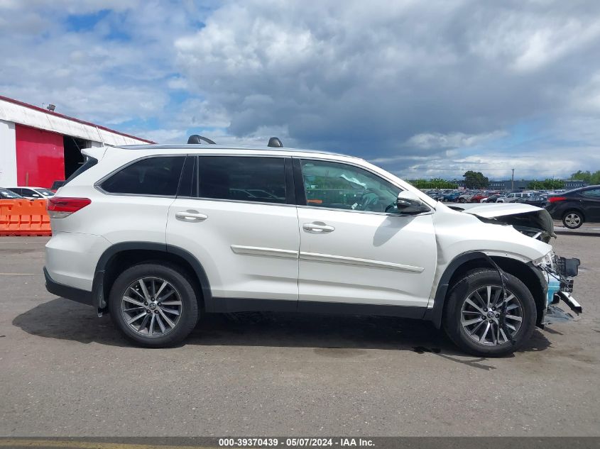 2019 Toyota Highlander Xle VIN: 5TDJZRFH6KS573643 Lot: 39370439