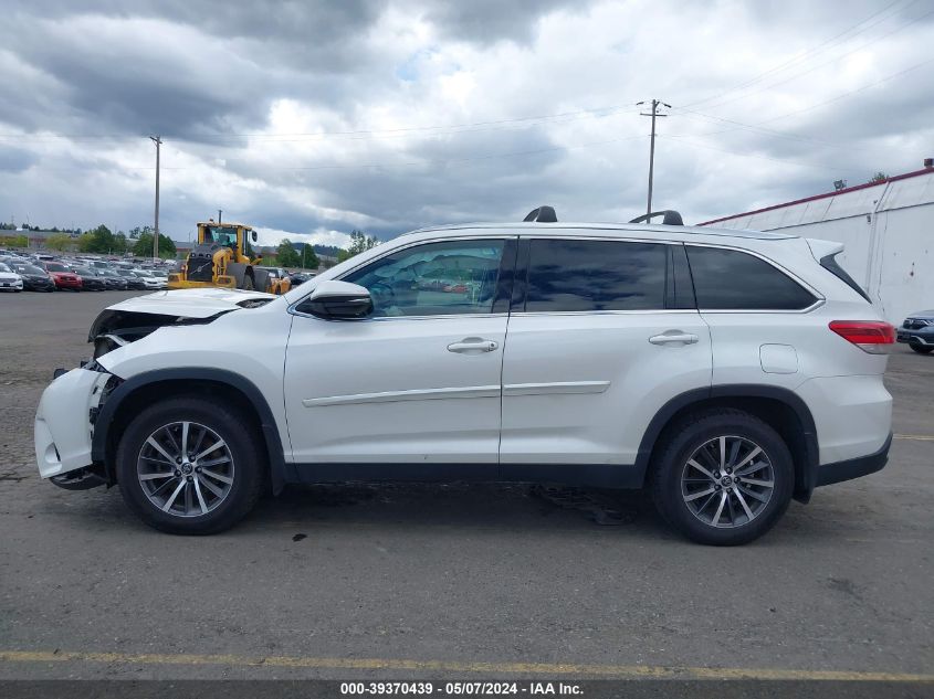 2019 Toyota Highlander Xle VIN: 5TDJZRFH6KS573643 Lot: 39370439