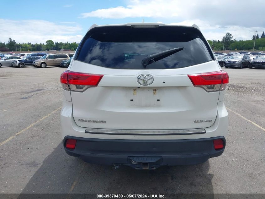 2019 Toyota Highlander Xle VIN: 5TDJZRFH6KS573643 Lot: 39370439