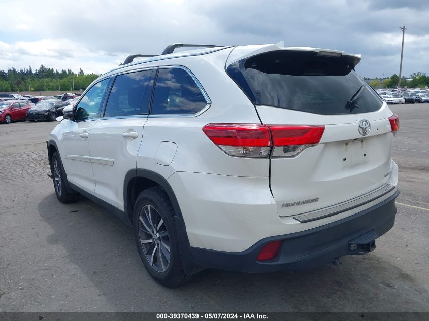 2019 Toyota Highlander Xle VIN: 5TDJZRFH6KS573643 Lot: 39370439