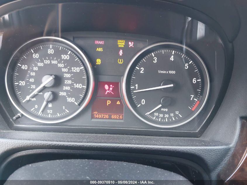 2011 BMW 328I xDrive VIN: WBAPK5G53BNN32272 Lot: 39370510