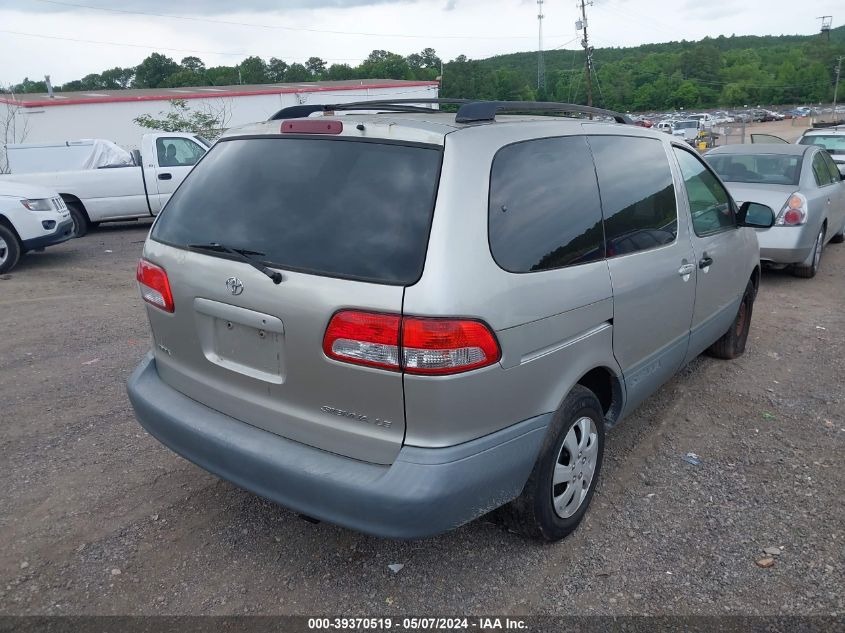 2002 Toyota Sienna Le VIN: 4T3ZF13C82U448731 Lot: 39370519