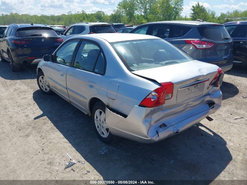 2003 Honda Civic Lx VIN: 1HGES16513L023400 Lot: 39370550