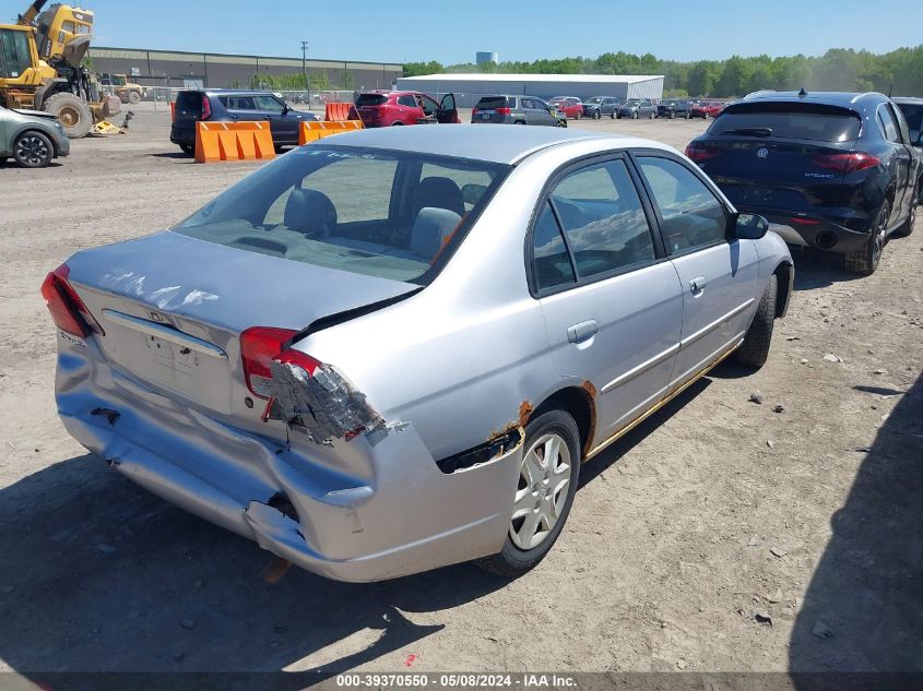 2003 Honda Civic Lx VIN: 1HGES16513L023400 Lot: 39370550