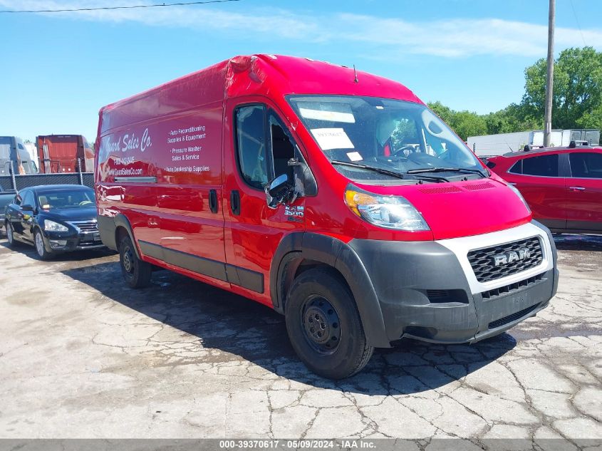 2020 Ram Promaster 3500 Cargo Van High Roof 159 Wb Ext VIN: 3C6URVJG5LE134246 Lot: 39370617