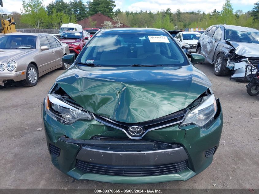 2016 Toyota Corolla Le VIN: 2T1BURHE3GC622917 Lot: 39370665