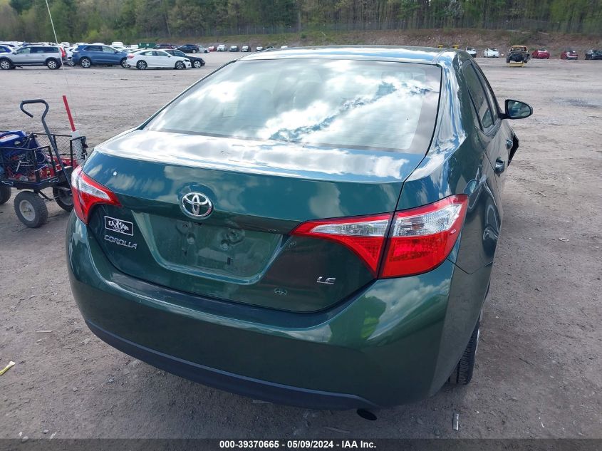 2016 Toyota Corolla Le VIN: 2T1BURHE3GC622917 Lot: 39370665