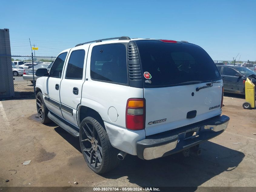 2001 Chevrolet Tahoe Ls VIN: 1GNEC13T71J251867 Lot: 39370704