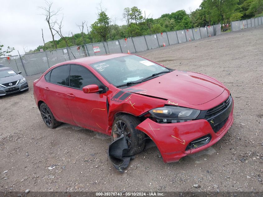 2016 Dodge Dart Sxt VIN: 1C3CDFBB5GD592490 Lot: 39370743