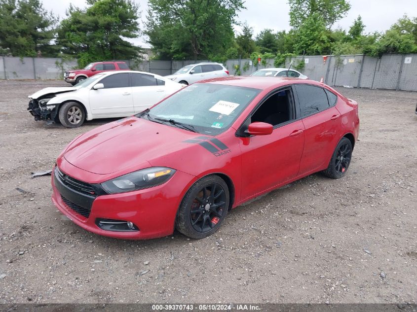 2016 Dodge Dart Sxt VIN: 1C3CDFBB5GD592490 Lot: 39370743