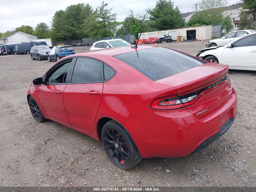 2016 Dodge Dart Sxt VIN: 1C3CDFBB5GD592490 Lot: 39370743