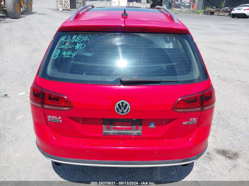 2017 Volkswagen Golf Alltrack Tsi S/Tsi Se/Tsi Sel VIN: 3VWH17AU4HM535929 Lot: 39370831