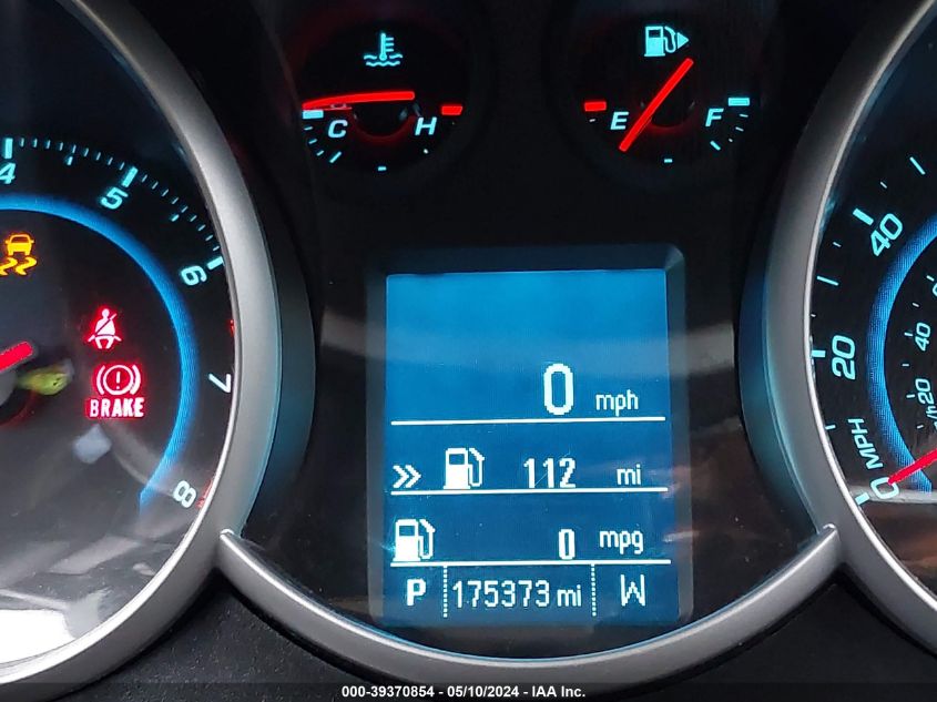 2012 Chevrolet Cruze Eco VIN: 1G1PJ5SC5C7322430 Lot: 39370854