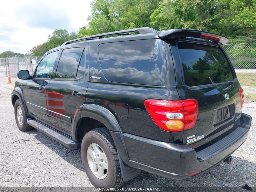 2002 Toyota Sequoia Limited V8 VIN: 5TDBT48A42S122753 Lot: 39370885