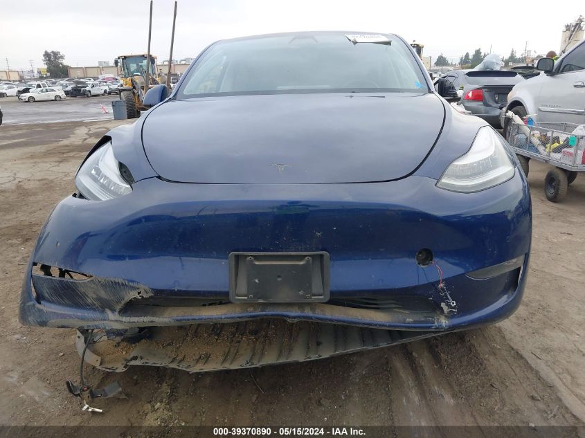 2022 Tesla Model Y Long Range Dual Motor All-Wheel Drive VIN: 7SAYGDEE2NF344161 Lot: 39370890