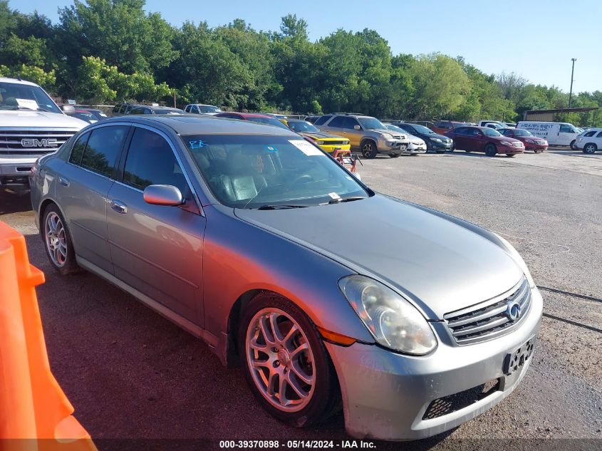 2006 Infiniti G35 VIN: JNKCV51E56M513783 Lot: 39370898