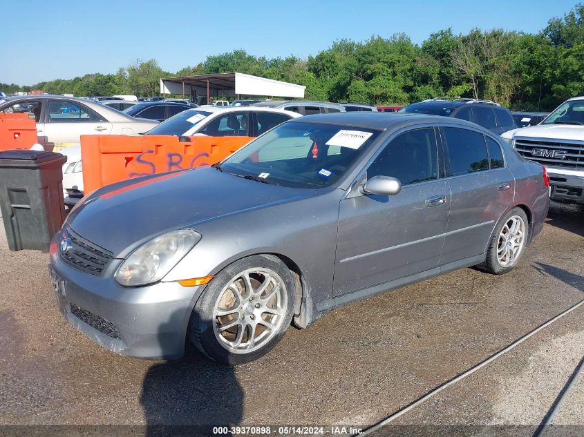 2006 Infiniti G35 VIN: JNKCV51E56M513783 Lot: 39370898