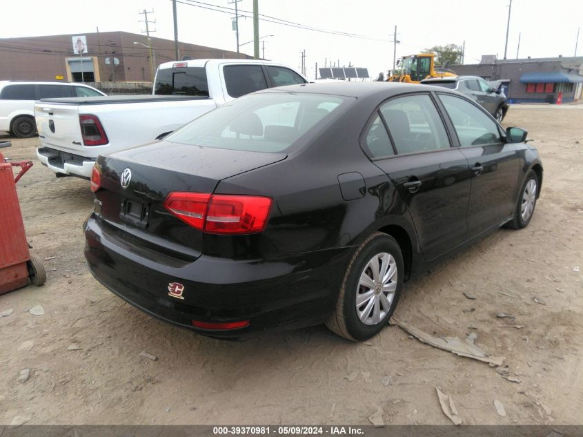 2015 Volkswagen Jetta 2.0L S VIN: 3VW2K7AJ0FM427751 Lot: 39370981