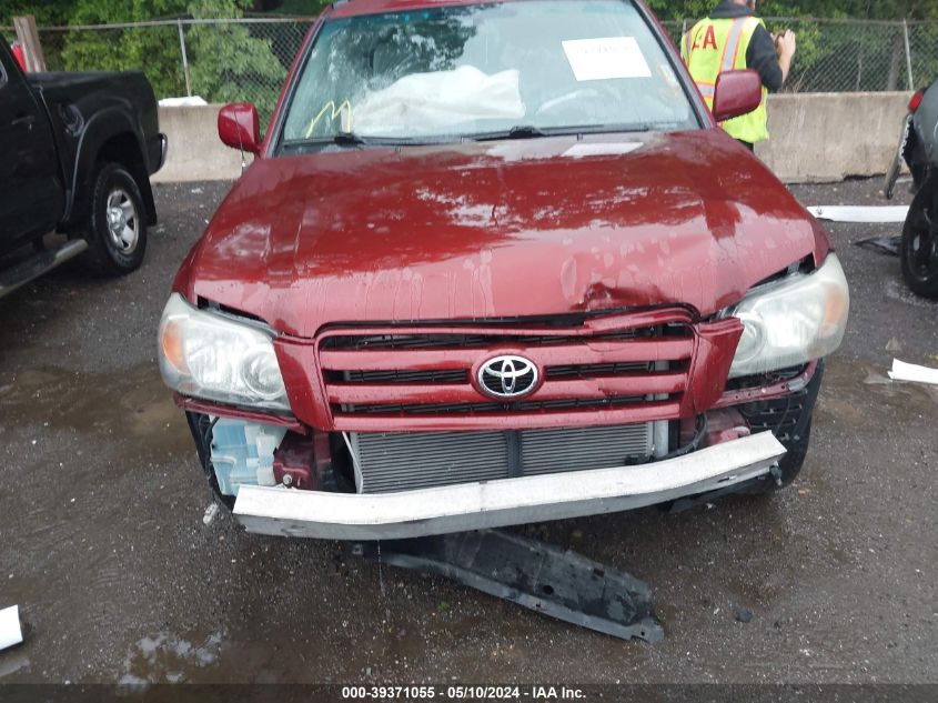 2007 Toyota Highlander V6 VIN: JTEGP21A570129855 Lot: 39371055