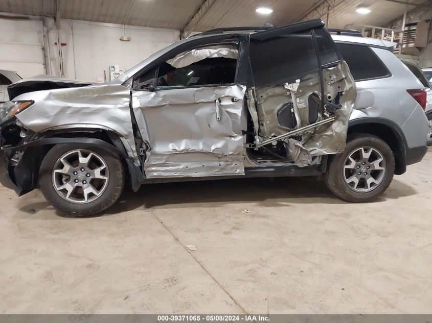 2022 Honda Passport Awd Trailsport VIN: 5FNYF8H68NB024046 Lot: 39371065