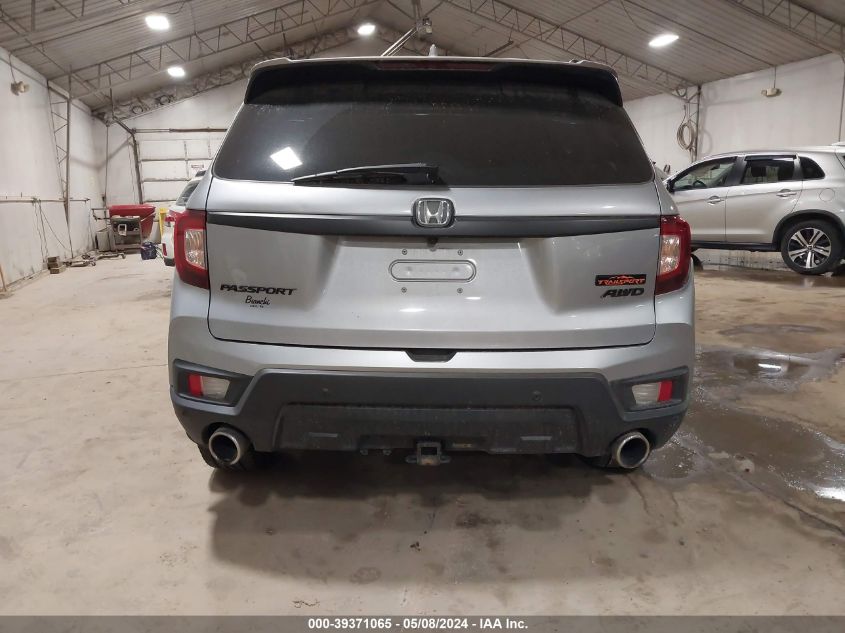 2022 Honda Passport Awd Trailsport VIN: 5FNYF8H68NB024046 Lot: 39371065