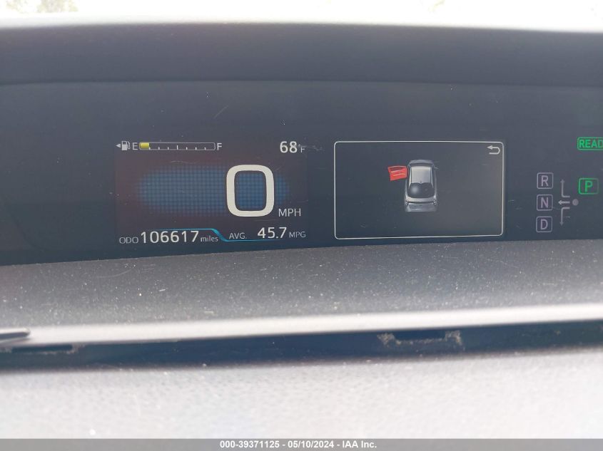 2017 Toyota Prius Two VIN: JTDKBRFU8H3035218 Lot: 39371125