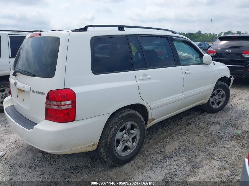 2002 Toyota Highlander VIN: JTEGD21A720042475 Lot: 39371140