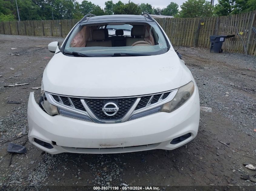 2012 Nissan Murano Sl VIN: JN8AZ1MW8CW202069 Lot: 39371198