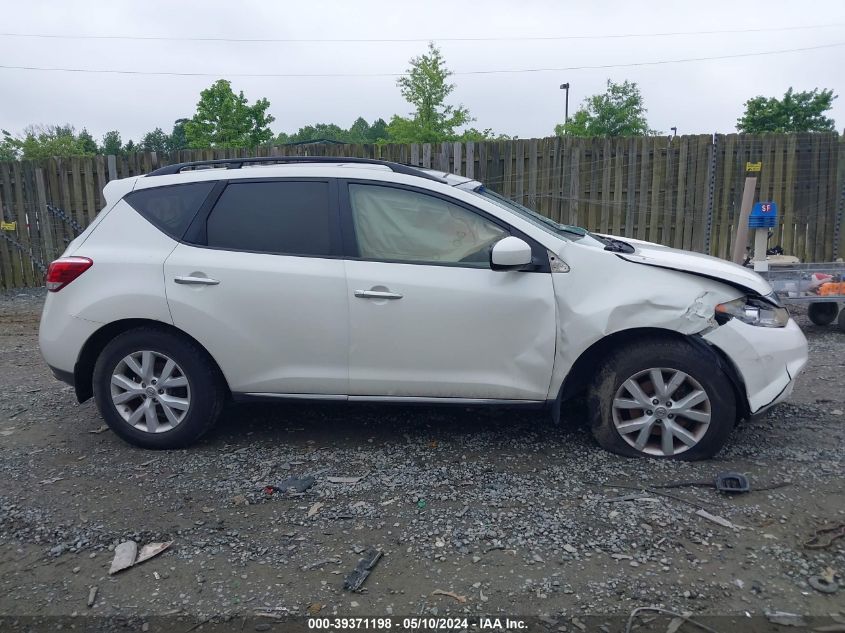 2012 Nissan Murano Sl VIN: JN8AZ1MW8CW202069 Lot: 39371198