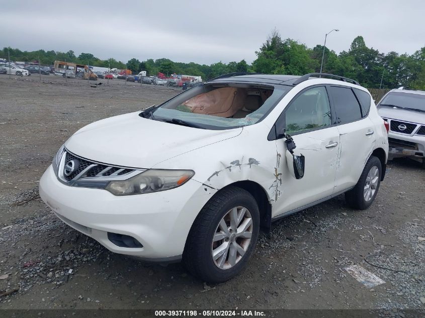 2012 Nissan Murano Sl VIN: JN8AZ1MW8CW202069 Lot: 39371198