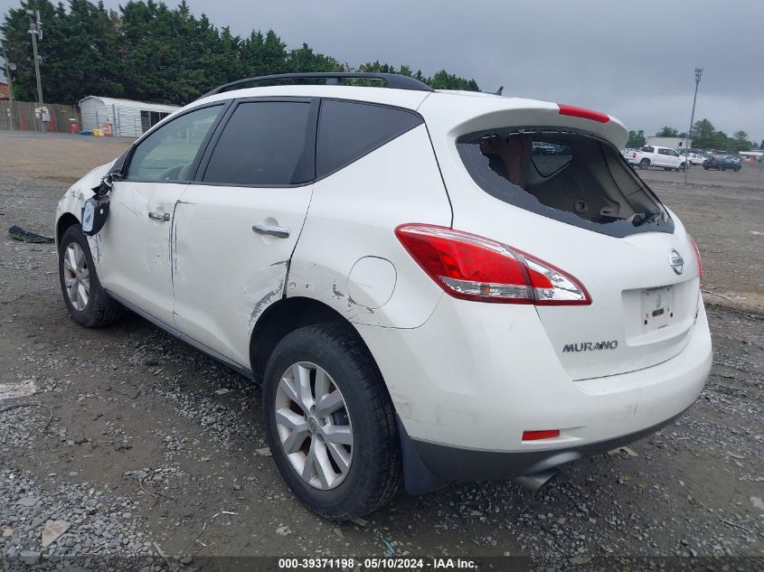 2012 Nissan Murano Sl VIN: JN8AZ1MW8CW202069 Lot: 39371198