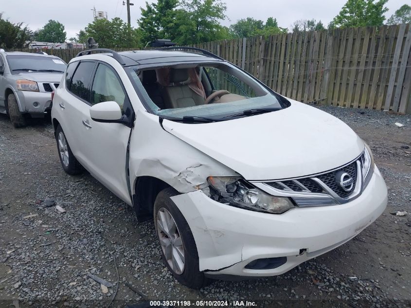 2012 Nissan Murano Sl VIN: JN8AZ1MW8CW202069 Lot: 39371198