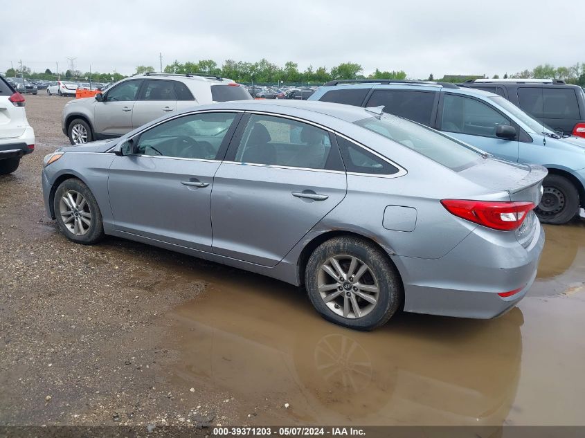 2015 Hyundai Sonata Se VIN: 5NPE24AF3FH081663 Lot: 39371203