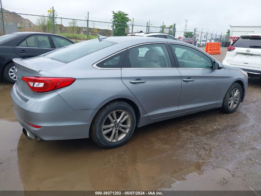 2015 Hyundai Sonata Se VIN: 5NPE24AF3FH081663 Lot: 39371203