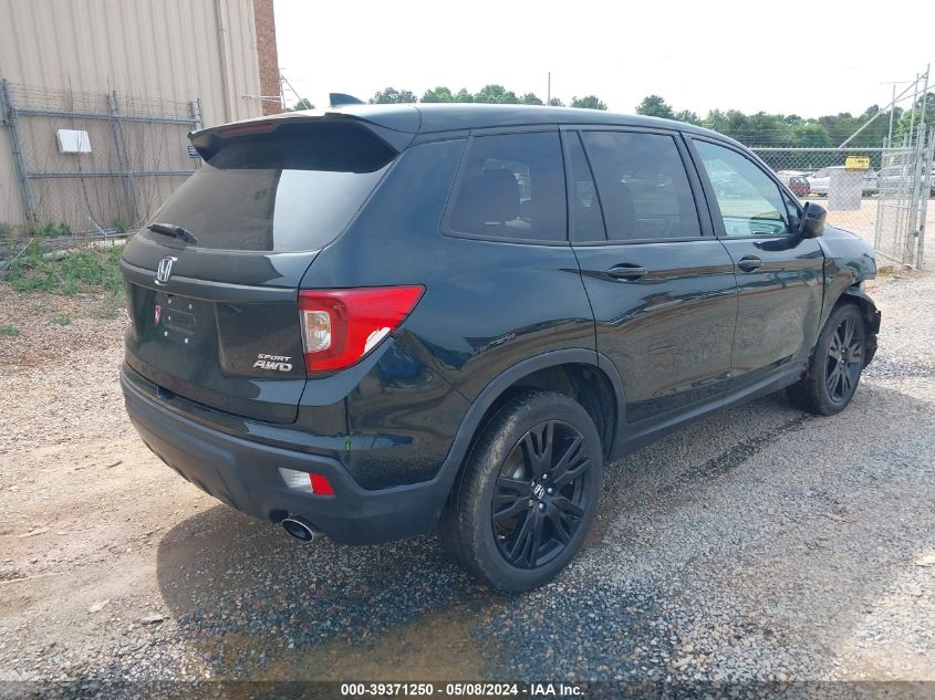 2019 Honda Passport Sport VIN: 5FNYF8H28KB017364 Lot: 39371250