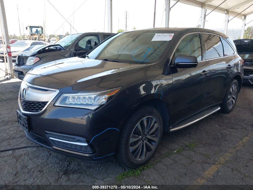 2016 Acura Mdx Technology Acurawatch Plus Packages/Technology Package VIN: 5FRYD4H45GB038811 Lot: 39371270