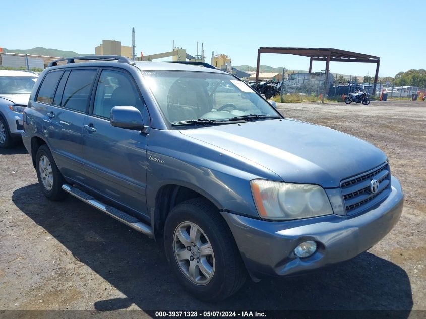 2003 Toyota Highlander Limited V6 VIN: JTEHF21A430111445 Lot: 39371328