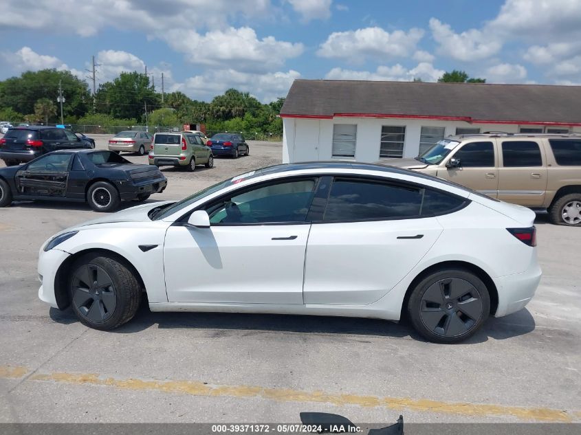 2021 Tesla Model 3 Standard Range Plus Rear-Wheel Drive VIN: 5YJ3E1EA0MF987499 Lot: 39371372