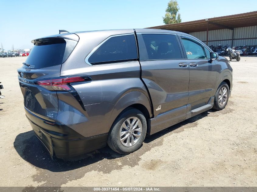 2022 Toyota Sienna Le VIN: 5TDKSKFC2NS071348 Lot: 39371454