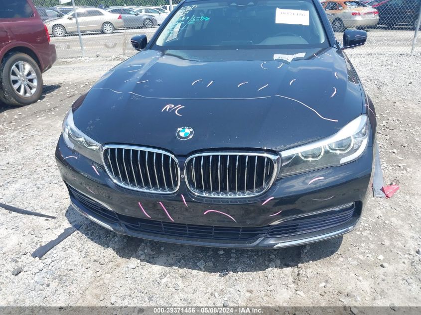 2017 BMW 740I VIN: WBA7E2C54HG739648 Lot: 39371456