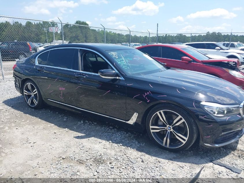 2017 BMW 740I VIN: WBA7E2C54HG739648 Lot: 39371456