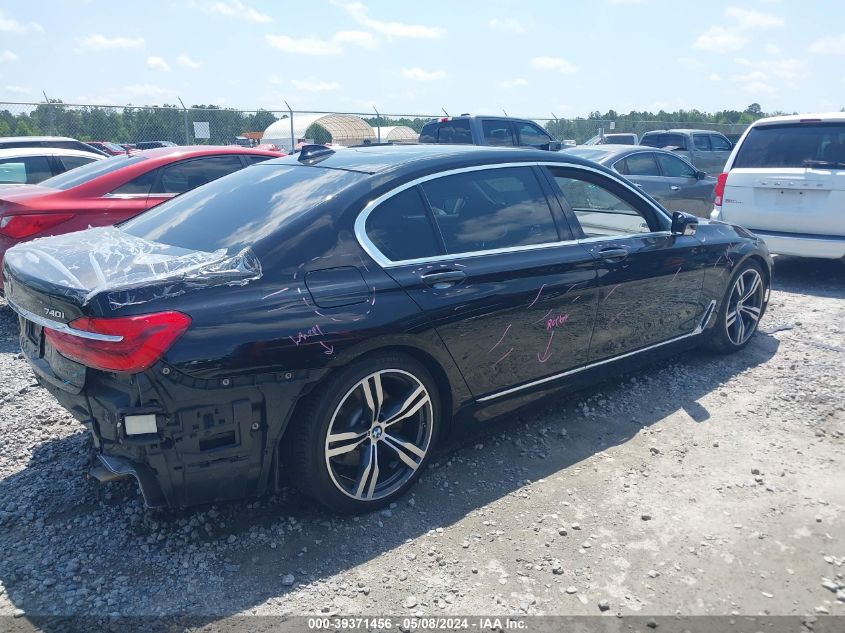 2017 BMW 740I VIN: WBA7E2C54HG739648 Lot: 39371456