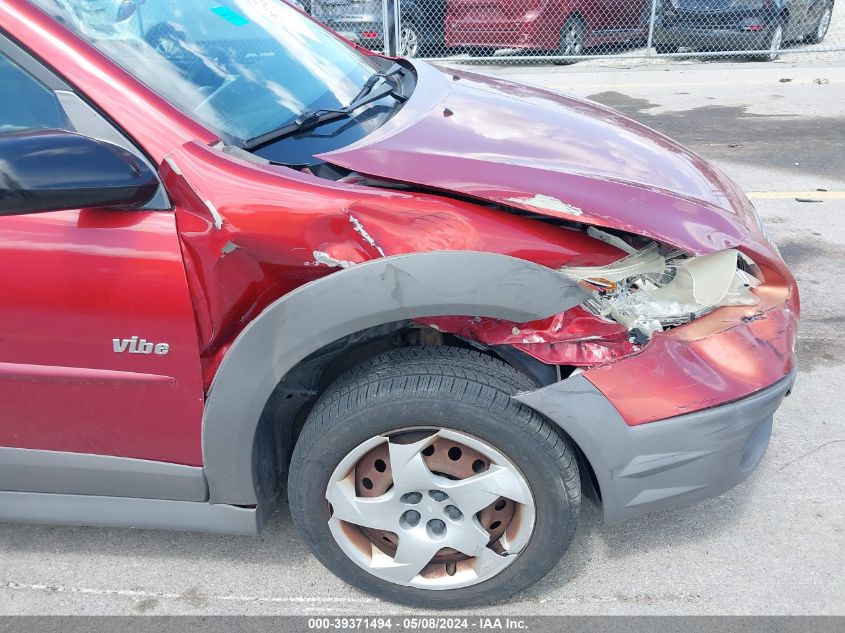 2006 Pontiac Vibe VIN: 5Y2SL658X6Z431158 Lot: 39371494